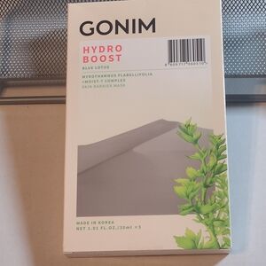 GONIM Hydro Boost Skin Barrier Mask Blue Lotus Moist Sealed NIB 1.01Oz/30 Ml x 5